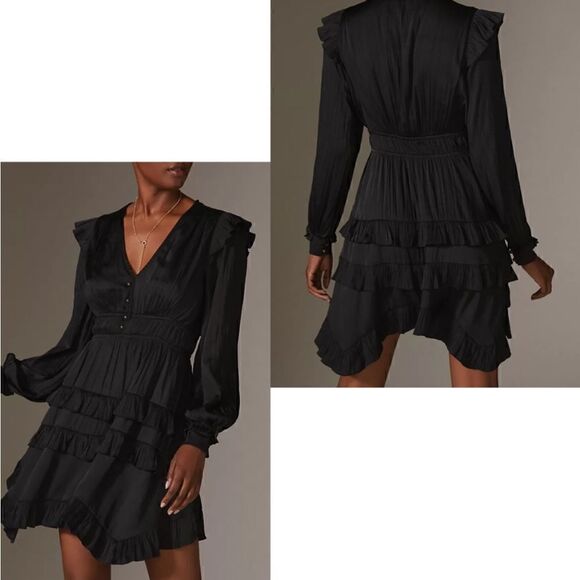 Anthropologie tiered ruffled mini dress - Picture 2 of 5